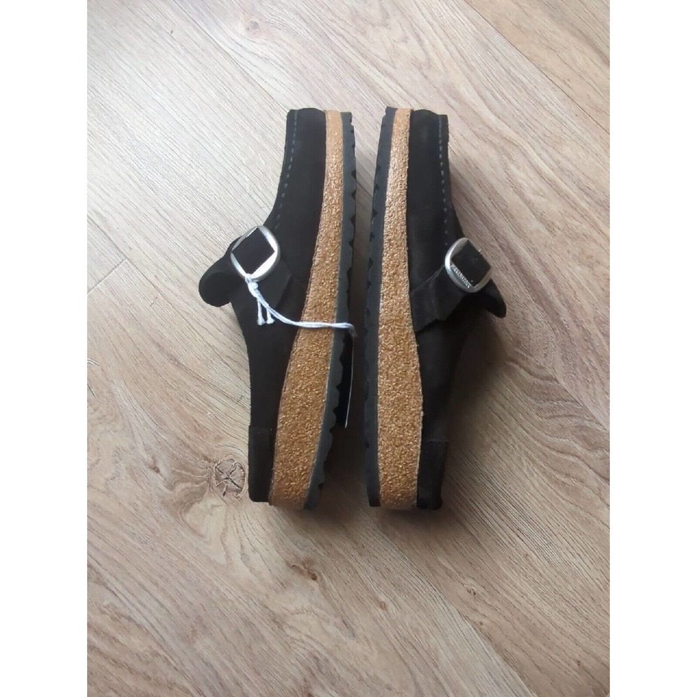 Birkenstock Buckley Suede Clogs Mules Black - Picture 13 of 15
